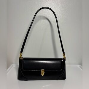 Black Leather Shoulder Bag